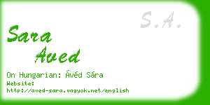 sara aved business card