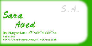 sara aved business card